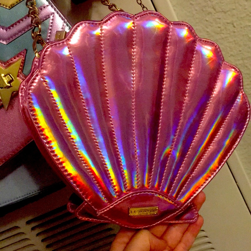 Holographic seashell mermaid purse